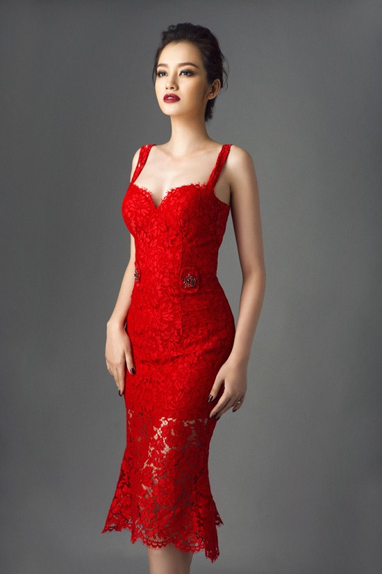 đầm dạ hội màu đỏ cao cấp được Bian bán và cho thuê tại quận Tân Bình