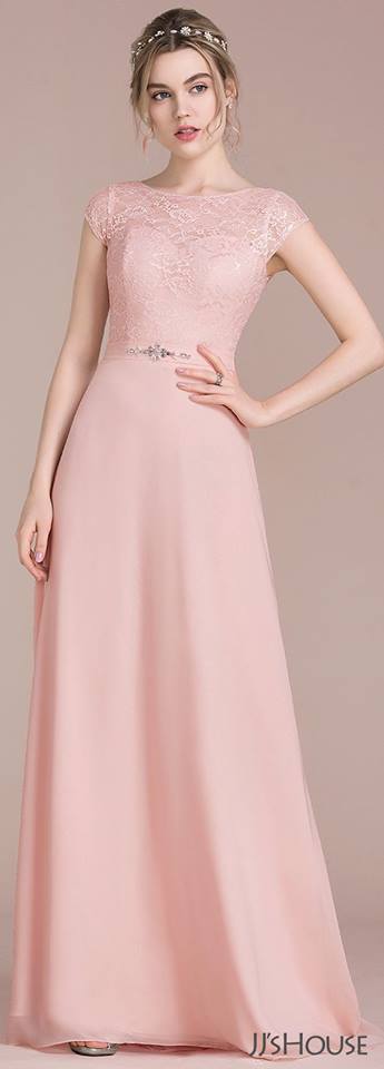 đầm dạ hội màu hồng pastel