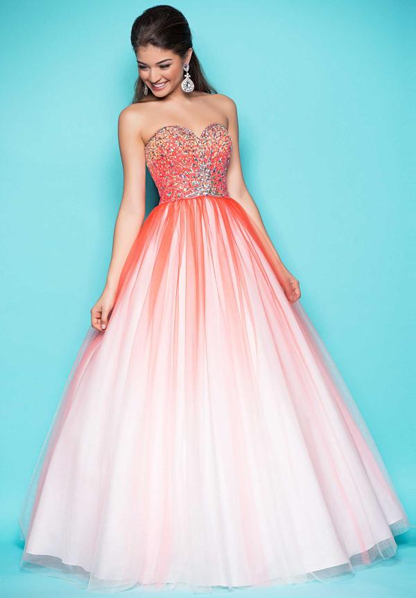 váy dạ hội công chúa màu cam sang trọng và quyến rũ