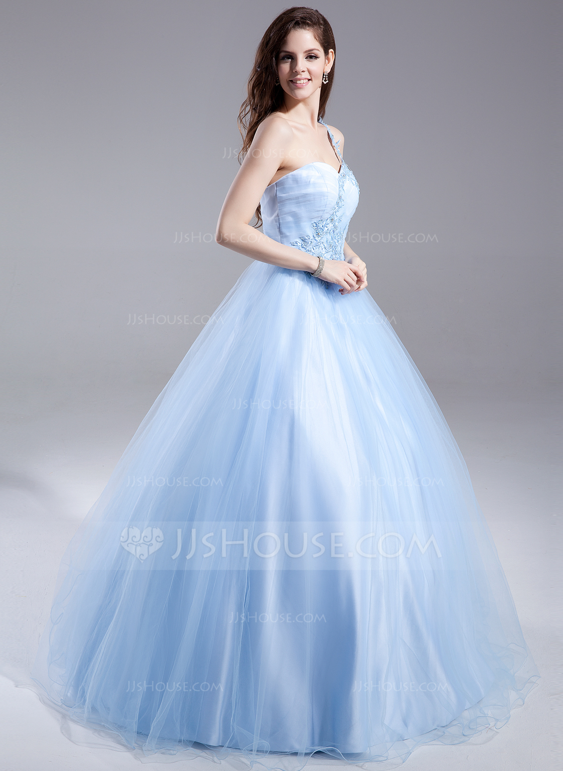 váy dạ hội công chúa màu xanh dương