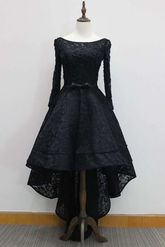 váy dạ hội ngắn cao cấp màu đen sang trọng và huyền bí