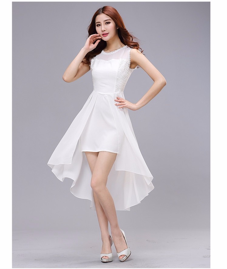váy dạ hội ngắn màu trắng DA 15