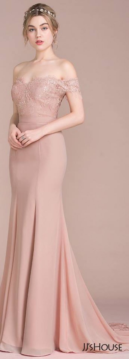 Đầm dạ hội body màu hồng pastel DA 111