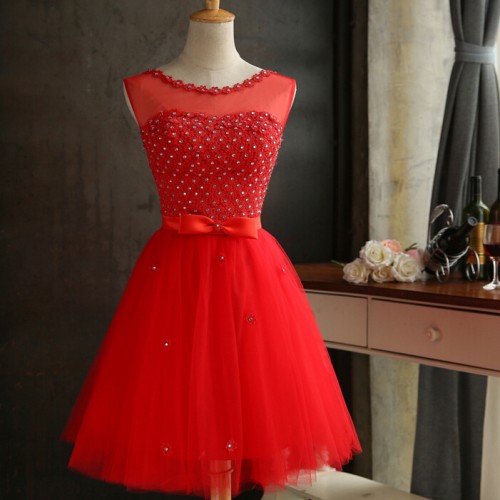 Đầm dạ hội cao cấp ngắn màu đỏ DA 25