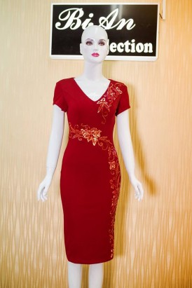 Đầm dạ hội ngắn cao cấp màu đỏ DA 78