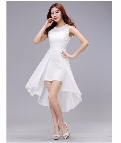 Đầm dạ hội ngắn màu trắng DA-15