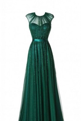 Đầm dạ hội cao cấp màu xanh lá DA 92