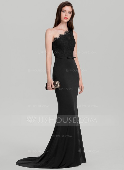 Váy dạ hội màu đen kiểu lệch vai sang trọng DA 167