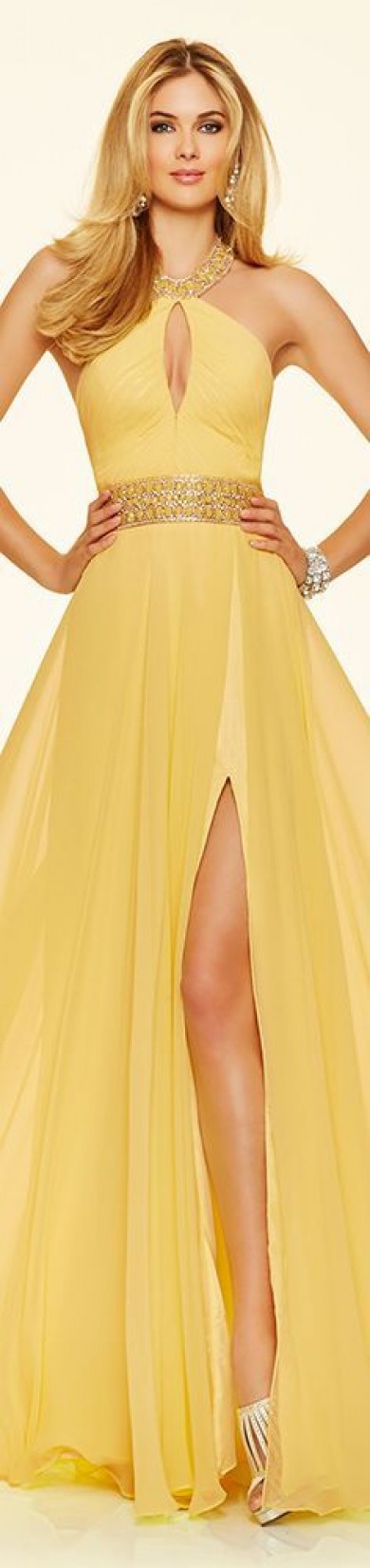 Đầm dạ hội đẹp màu vàng